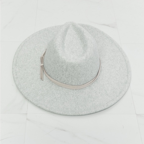 New Festival Babe Fedora Hat in Light Grey - Picture 4 of 6